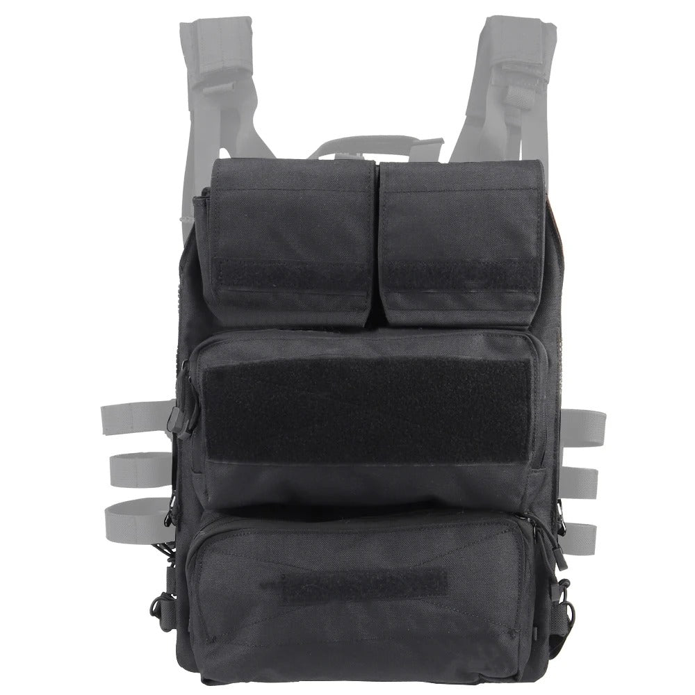 SINAIRSOFT Tactical Zip-on Panel Pouch Airsoft Plate Carrier Back Zip Pack Bag