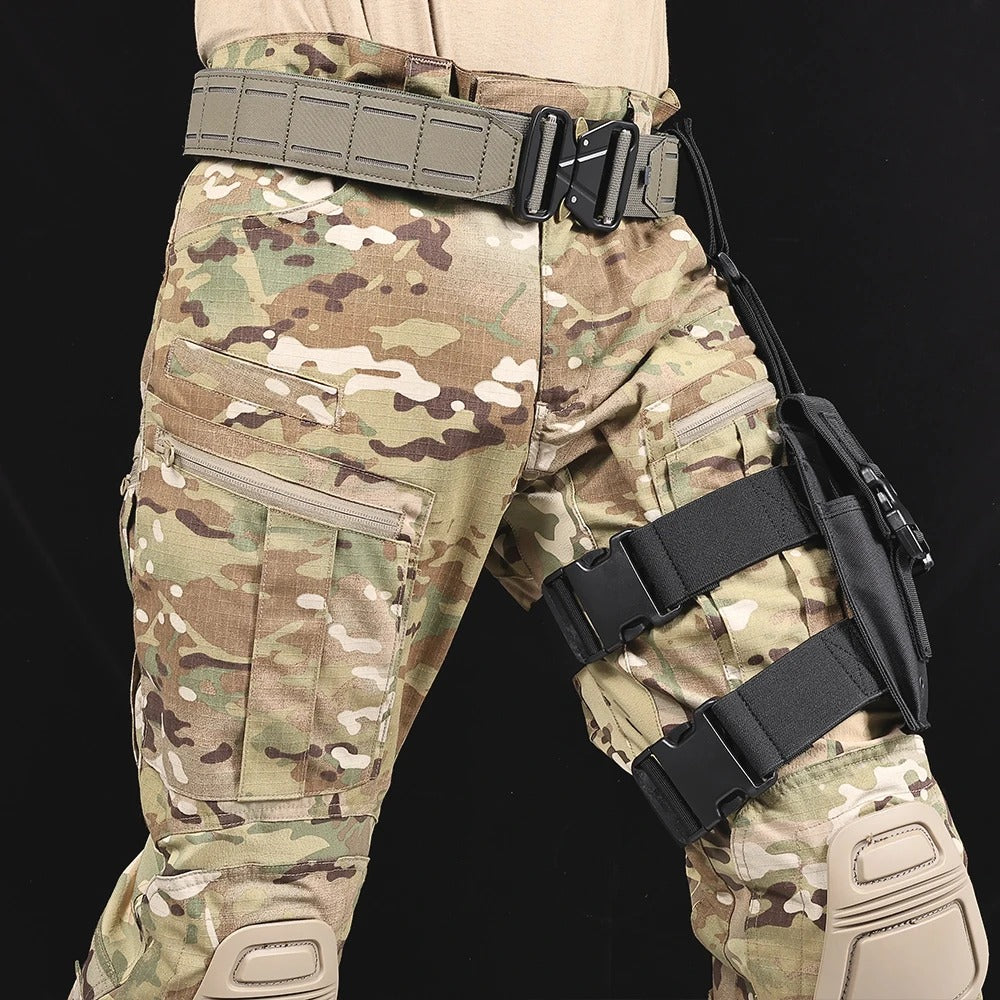SINAIRSOFT Tactical Drop Leg Magazine Pouch Triple Mag Holder Clip Thigh Bag