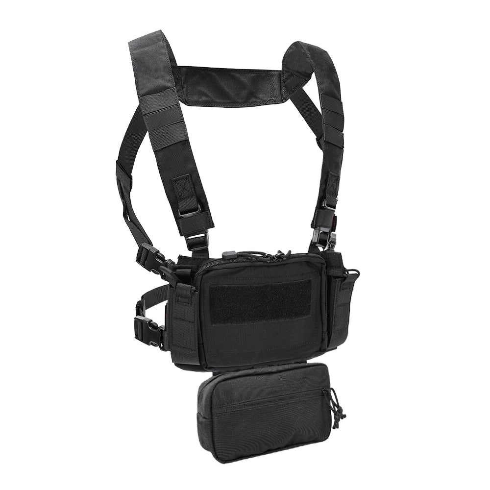 SINAIRSOFT Tactical Chest Rig Vest Modular Recon Harness Pack w/ Magazine Pouch Bag