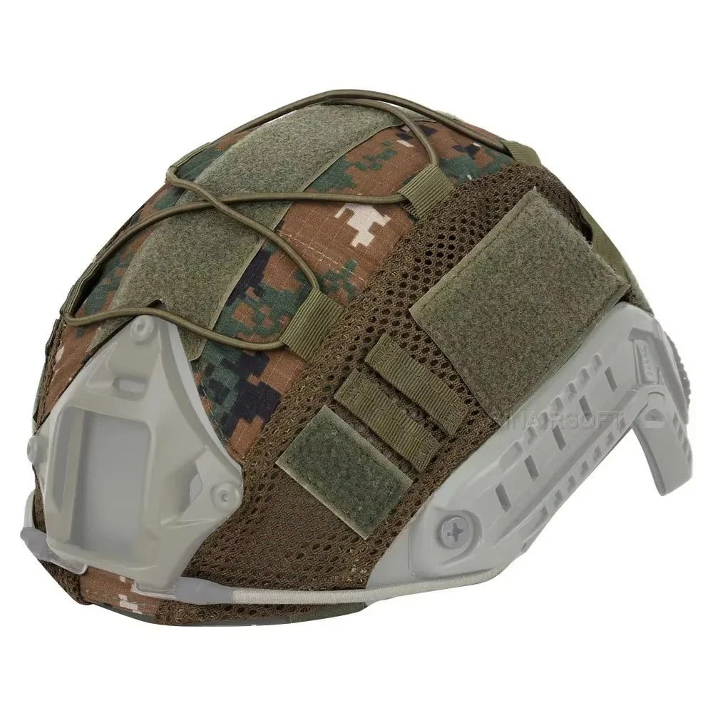 SINAIRSOFT Tactical Helmet Cover W/ mesh for Airsoft Hunting Fast Helmet Headwear