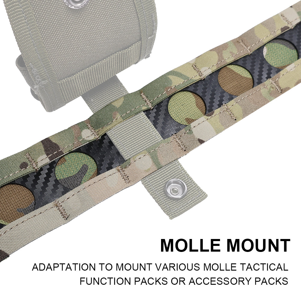 SINAIRSOFT Tactical Bison Belt MOLLE Quick Release D-Ring Buckle Belt Waistband Lightweight