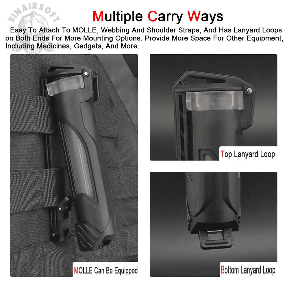 SINAIRSOFT Tactical Battery Box Storage Case Molle Batteries Holder Waterproof
