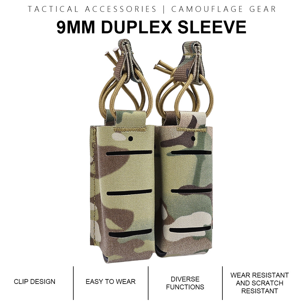 SINAIRSOFT 9mm Double Magazine Pouch Built-in MGA Support Frame Quick Release