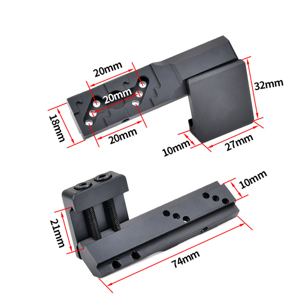 SINAIRSOFT Metal Tactical Flashlight Side Extension Bracket Base