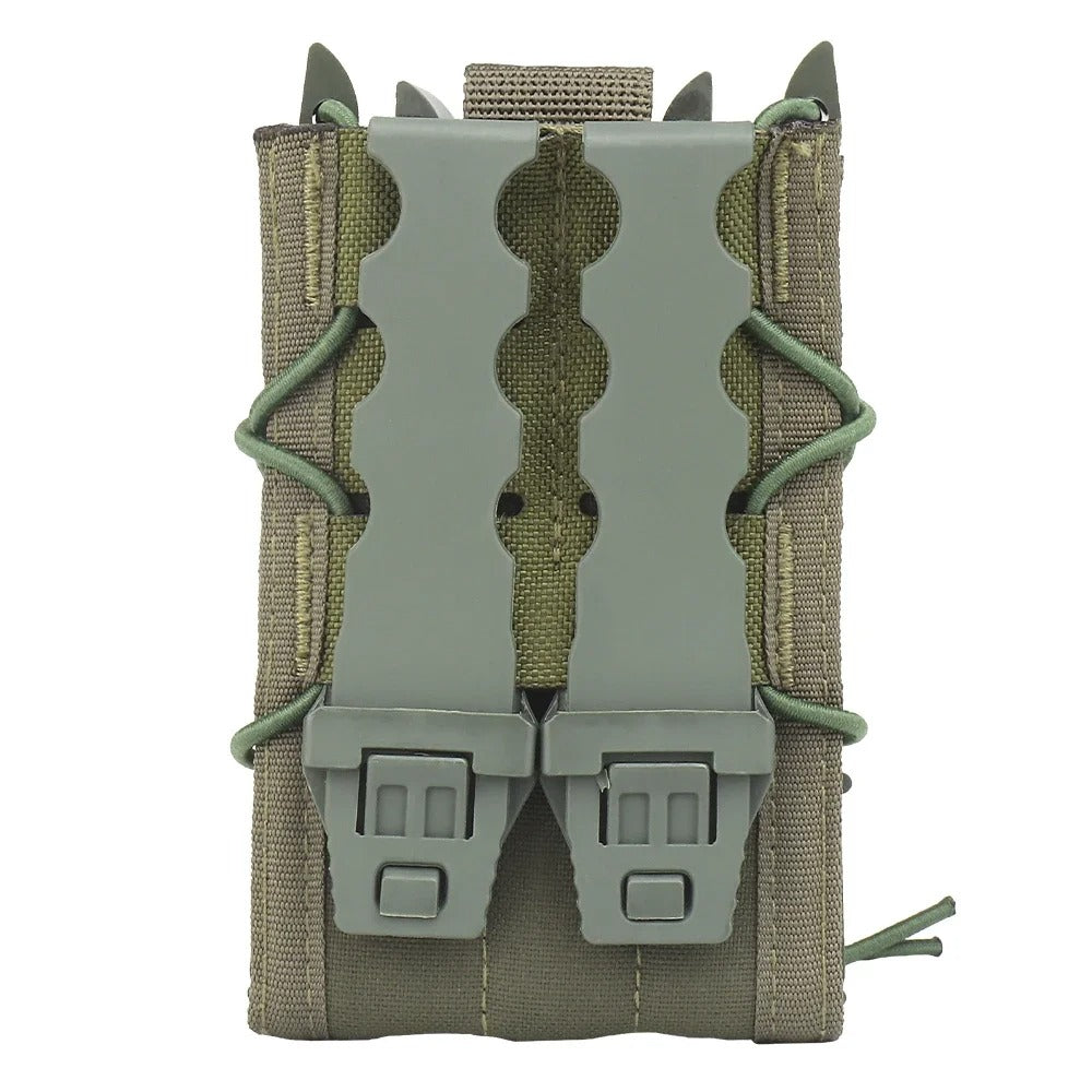 SINAIRSOFT Tactical Molle Double Magazine Pouch 9mm/5.56mm Belt