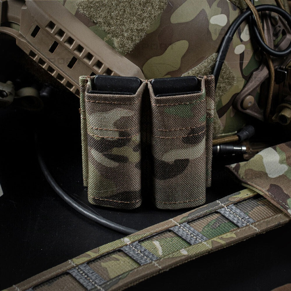 SINAIRSOFT Tactical FAST 9mm Double Mag Pouch Magazine Carrier Holder