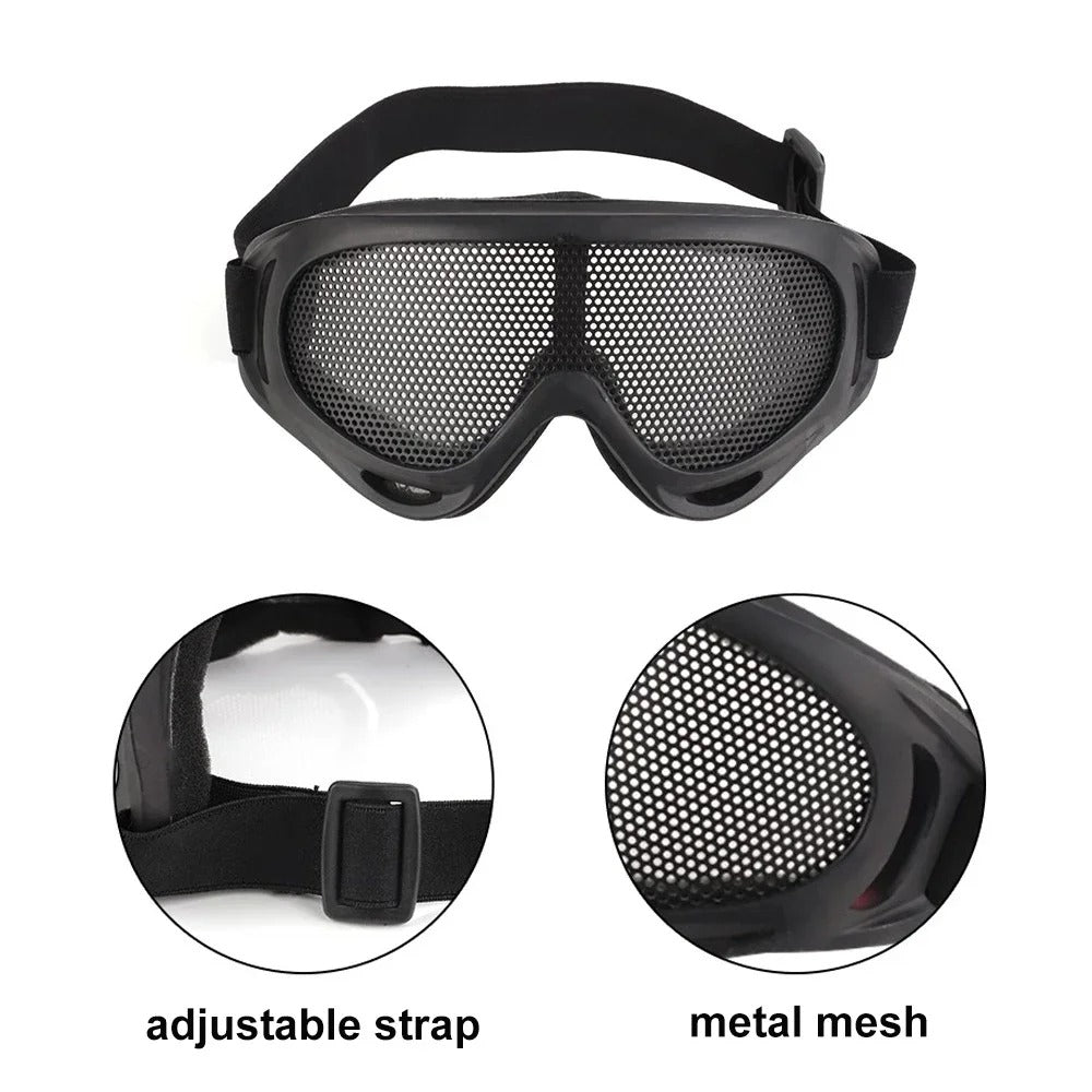 SINAIRSOFT Tactical Airsoft Hunting Metal Mesh Lens Goggle Eyewear