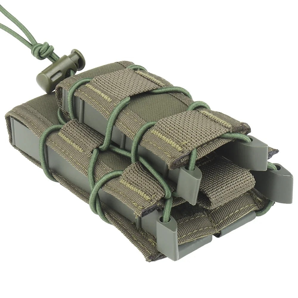 SINAIRSOFT Tactical Molle Double Magazine Pouch 9mm/5.56mm Belt