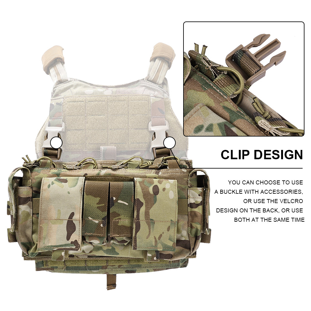 SINAIRSOFT Tactical Magazine MAG Pouch 9mm 5.56 For release buckle Vest Chest Rig
