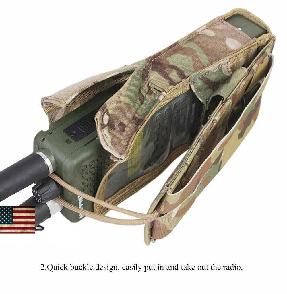 EMERSONGEAR Tactical Molle Radio Pouch Walkie Talkie Carrier Bag