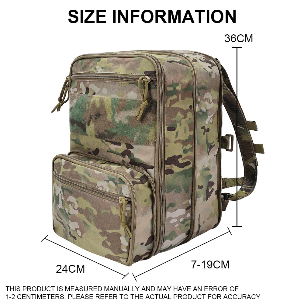 SINAIRSOFT Tactical Backpack Expandable D3 Flatpack Molle Hiking Bag Travel Pack