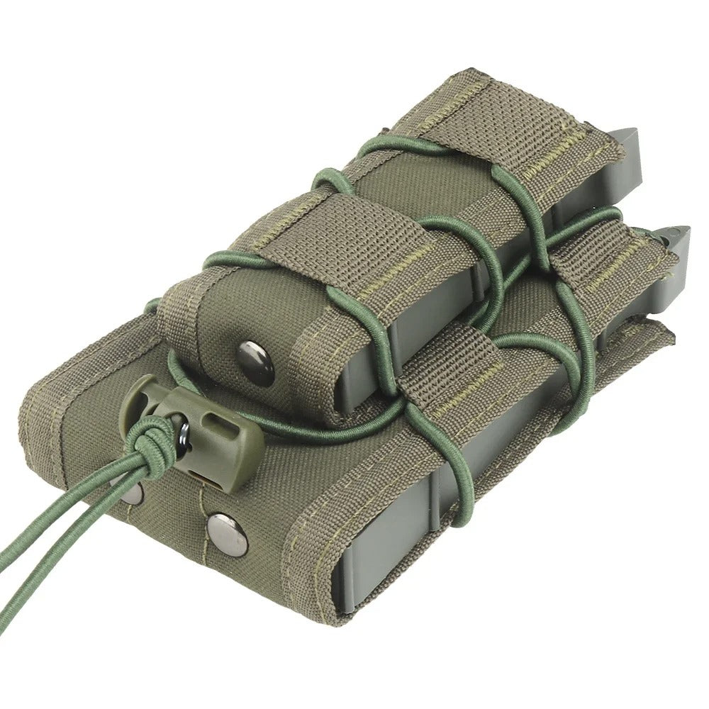 SINAIRSOFT Tactical Molle Double Magazine Pouch 9mm/5.56mm Belt