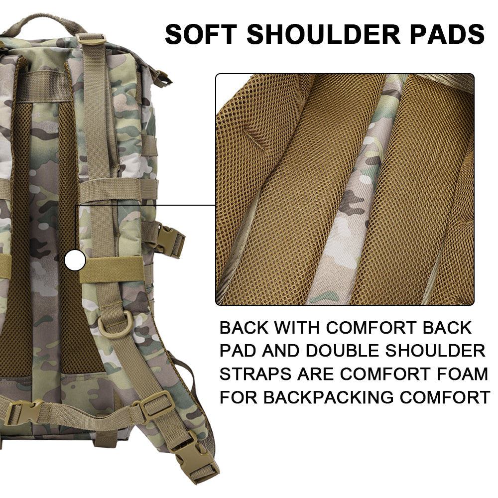 SINAIRSOFT 30L Tactical Backpack Outdoor Hiking Camping Rucksack Trekking Travel Molle Bags