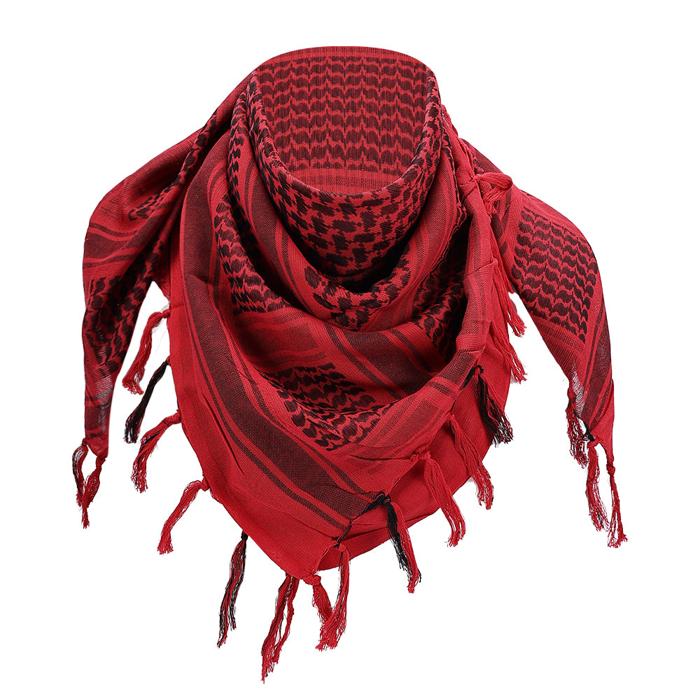SINAIRSOFT 100% Cotton Shemagh Scarf Arab Tactical Desert Keffiyeh Head Wrap