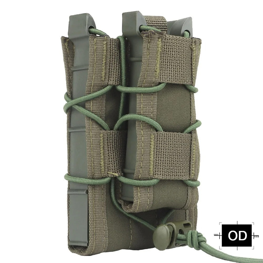 SINAIRSOFT Tactical Molle Double Magazine Pouch 9mm/5.56mm Belt
