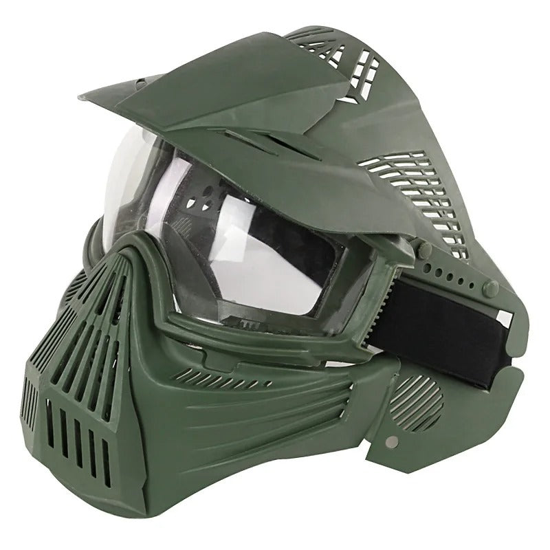 SINAIRSOFT Tactical Full Face Protective Safety Mask CS Helmet W/ Goggles