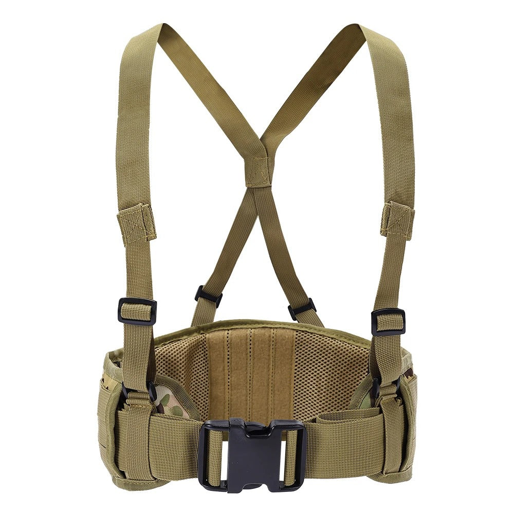 SINAIRSOFT Tactical Molle Waist Padded Belt w/ Suspender Combat Hunting Belts