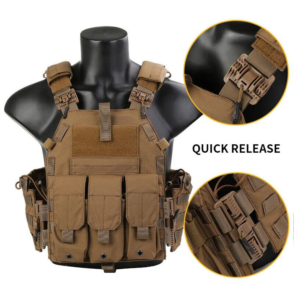 EMERSONGEAR Tactical 6094K Vest Quick Release MOLLE w/ Magazine Pouch