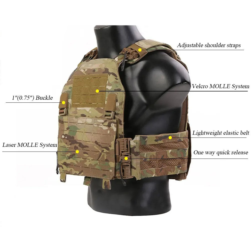 EMERSONGEAR LAVC Assault Tactical Vest MOLLE Plate Carrier Body Armor