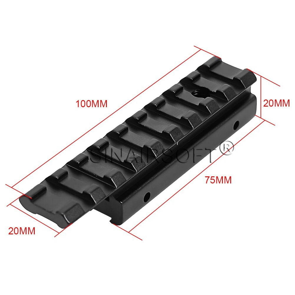 SINAIRSOFT Extend Scope Mount Dovetail 11mm to 20mm Rifle Weaver Picatinny Rail Adaper