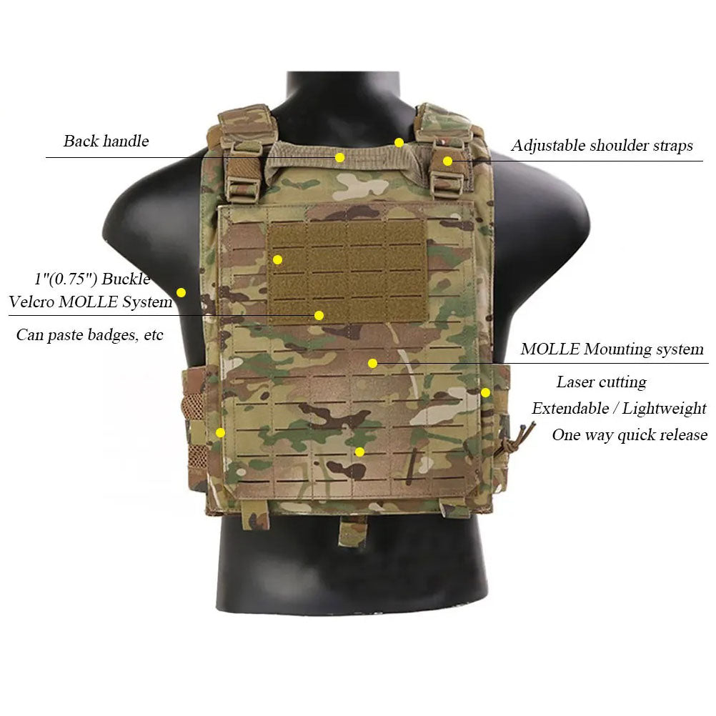EMERSONGEAR LAVC Assault Tactical Vest MOLLE Plate Carrier Body Armor