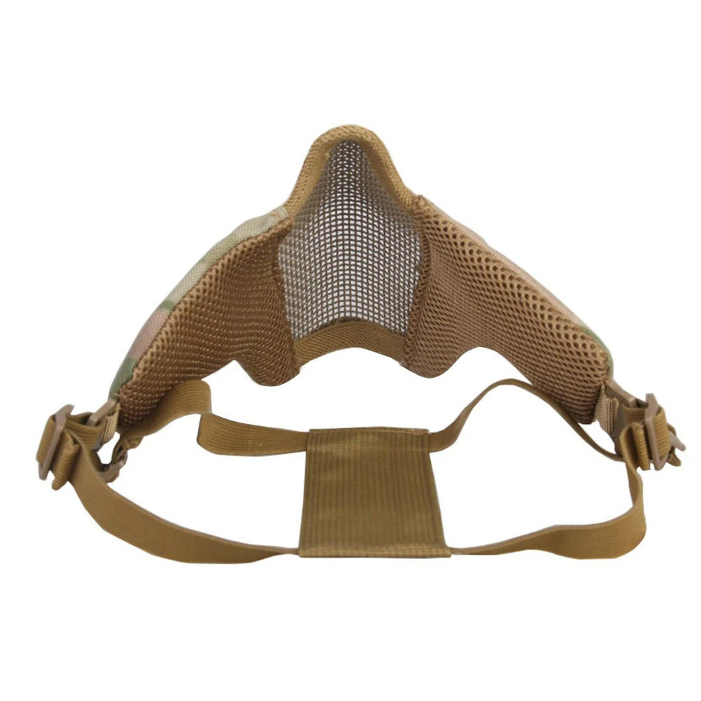 SINAIRSOFT Tactical Airsoft Mask Metal Mesh Half Face Paintball Hunting Mask