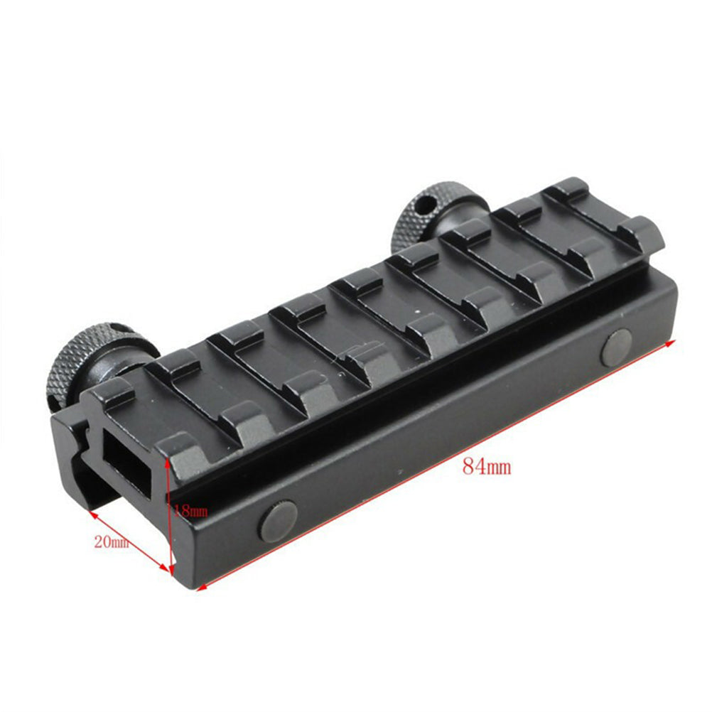SINAIRSOFT Tactical Low Profile 20 mm Weaver Picatinny Scope 8 Slot QD Riser Rail Mount