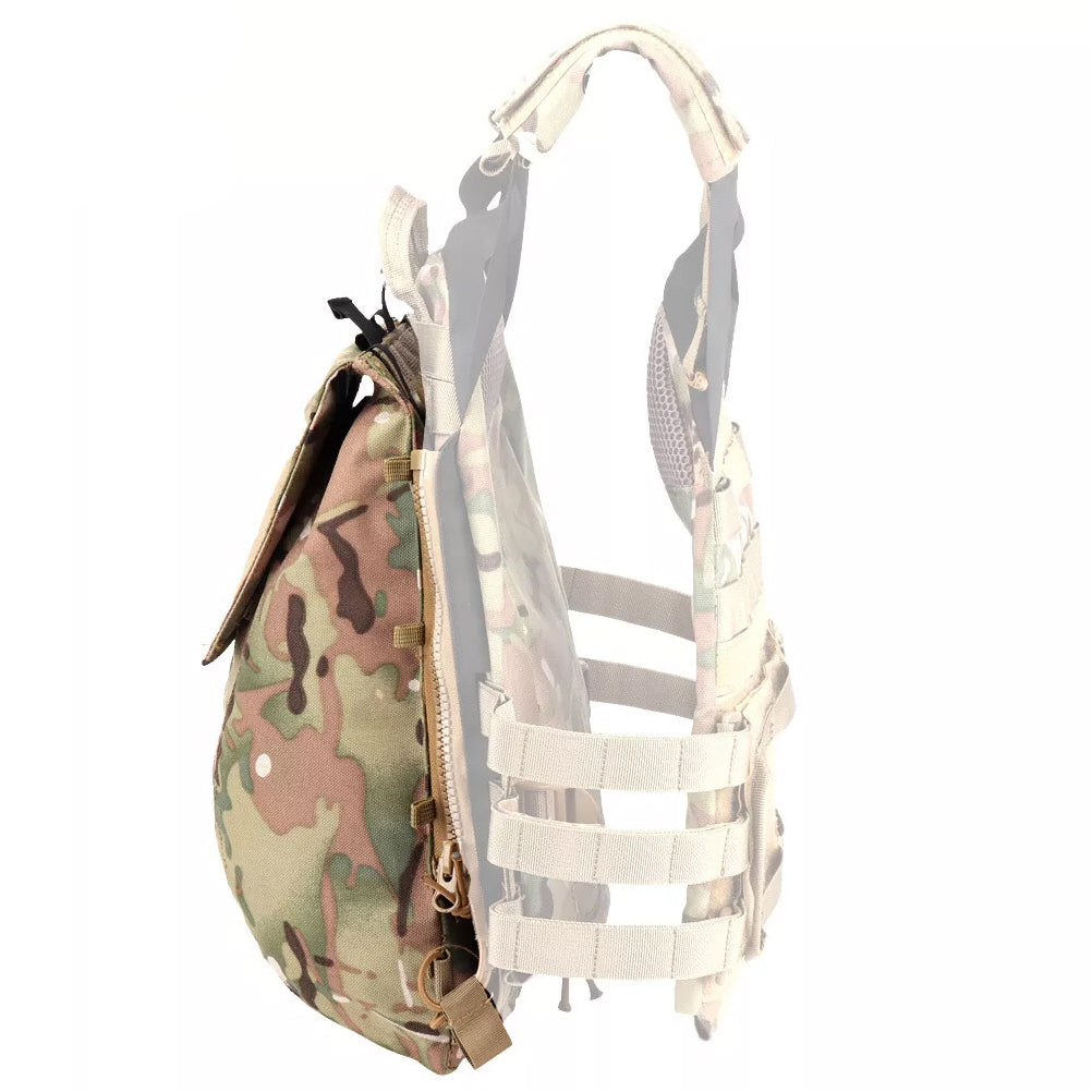SINAIRSOFT Tactical Pack Zip-on Panel Plate Backpack Carrier Back Bag