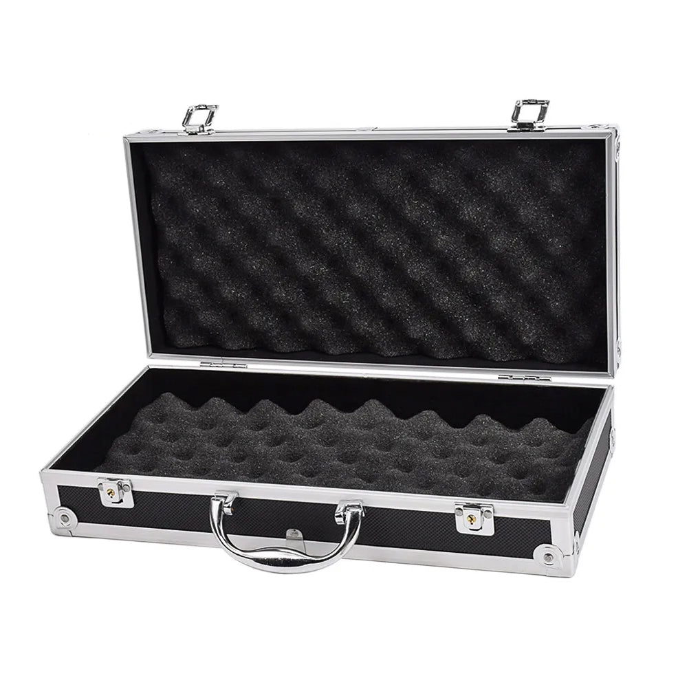 SINAIRSOFT Aluminum Alloy Tactical Pistol Gun Case Padded Foam Carry Hand Tools Box