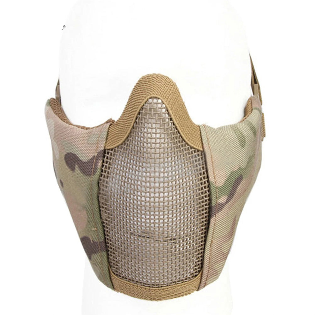 SINAIRSOFT Tactical Airsoft Mask Metal Mesh Half Face Paintball Hunting Mask