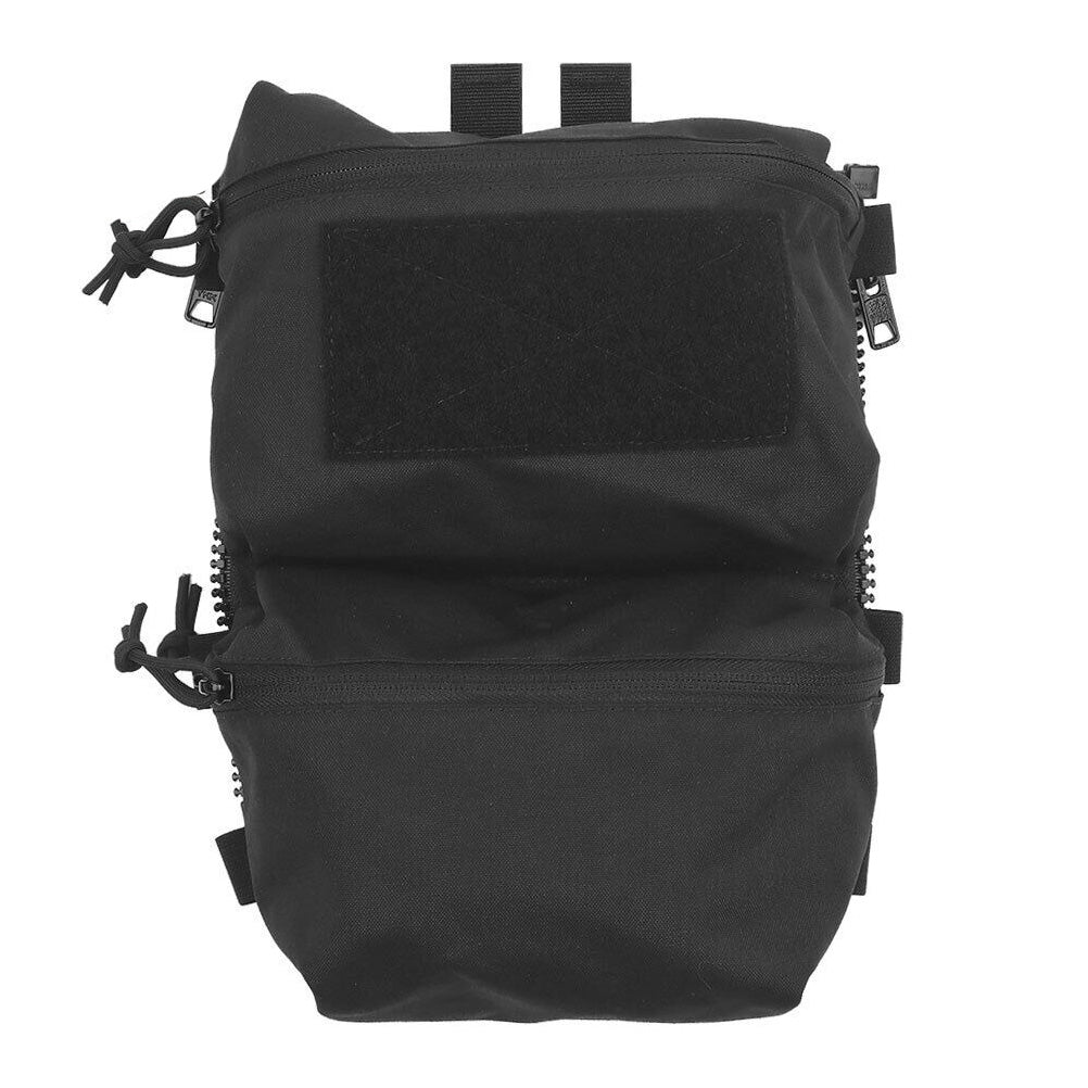 SINAIRSOFT Tactical Back Panel Double Pouch For V5 Plate Vest Zipper GP Bag
