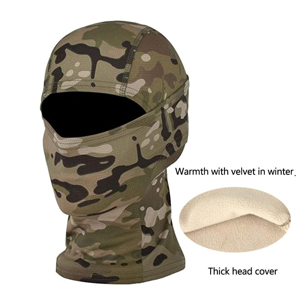 SINAIRSOFT Tactical Camouflage Full Face Mask Hunting Hood Headwear Thermal Hats