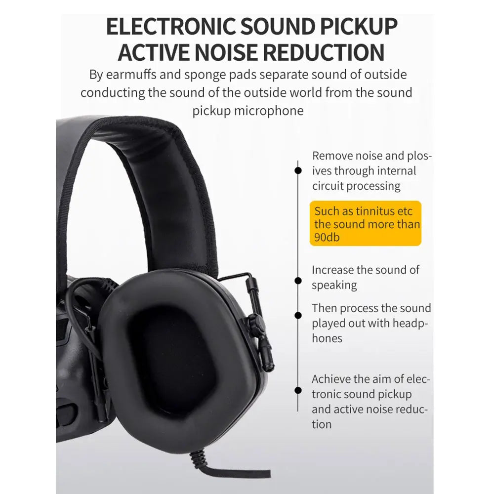 SINAIRSOFT New Tactical Headset Pickup Noise Cancelling Headphones Communication Earphone
