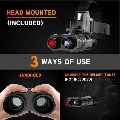 SINAIRSOFT Night-Vision Goggles Telescope Helmet Binoculars 3M 1080P Sensor Video/Audio