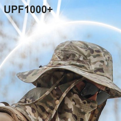 EMERSONGEAR BlueLabel Frillnecks Hat Detachable Face Mask Back Panel Cap