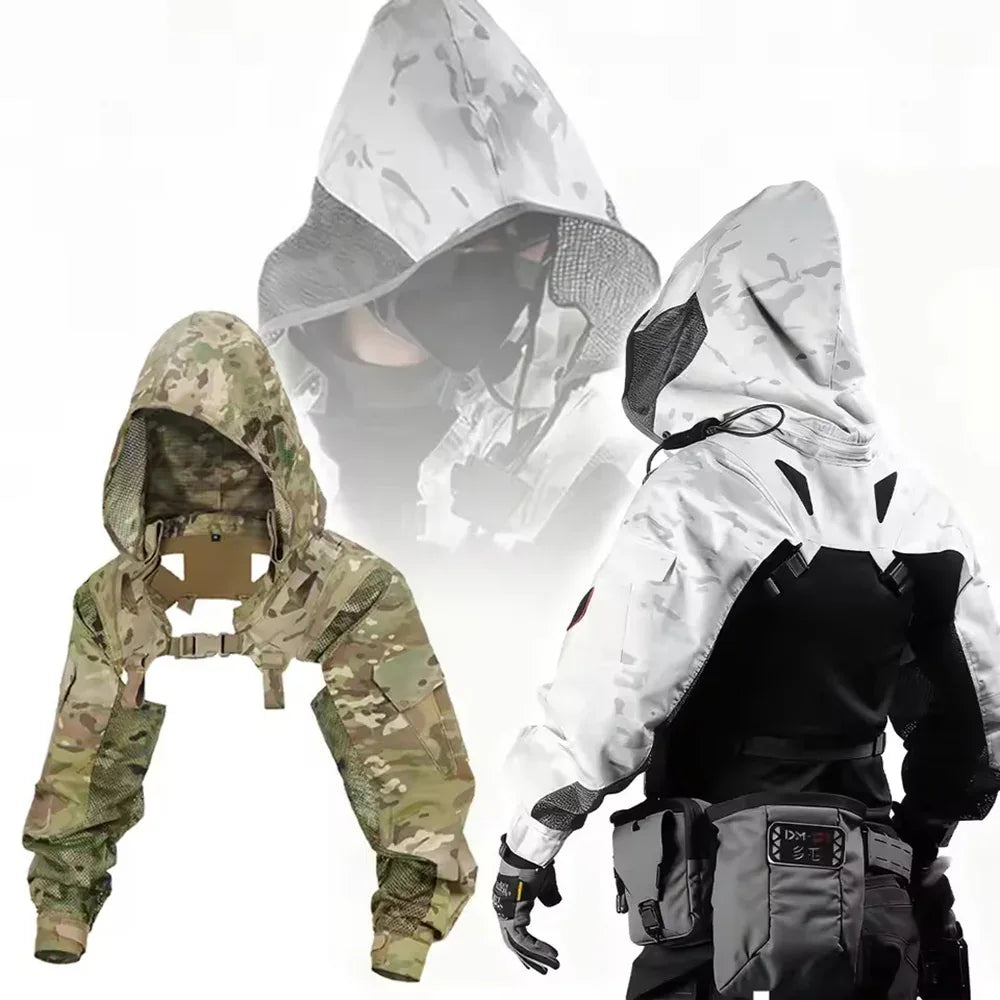 SINAIRSOFT Tactical Breathable Functional Hooded Sleeve Coat