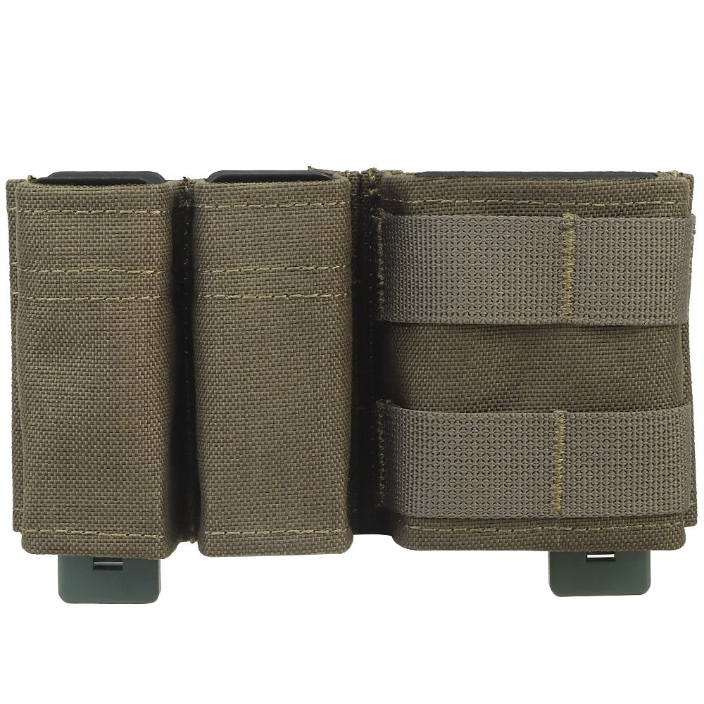 SINAIRSOFT Tactical 9mm 5.56 Magazine Pouch Open Top Mag Carrier MOLLE Rifle Pistol Holder
