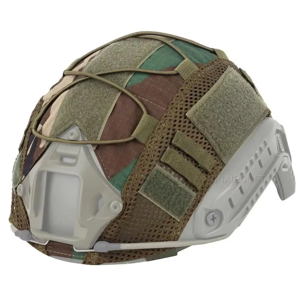 SINAIRSOFT Tactical Helmet Cover W/ mesh for Airsoft Hunting Fast Helmet Headwear