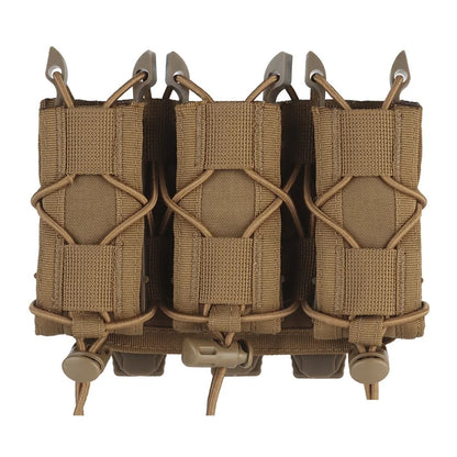 SINAIRSOFT Tactical Triple 9mm Magazine Pouch MOLLE Open Top MAG Carrier Holder Bag