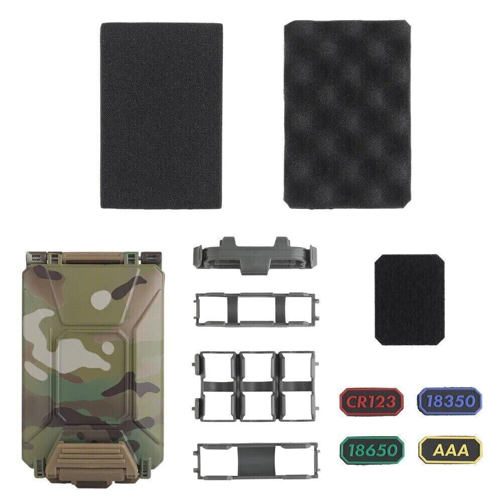 SINAIRSOFT Modular Battery Container For CR2032 18650 CR123A Molle Vest Storage Box