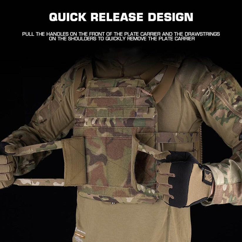 SINAIRSOFT Tactical Molle Zip-on Panel Plate Carrier Vest AVS JPC 2.0 Zip Pack Pouch Bag