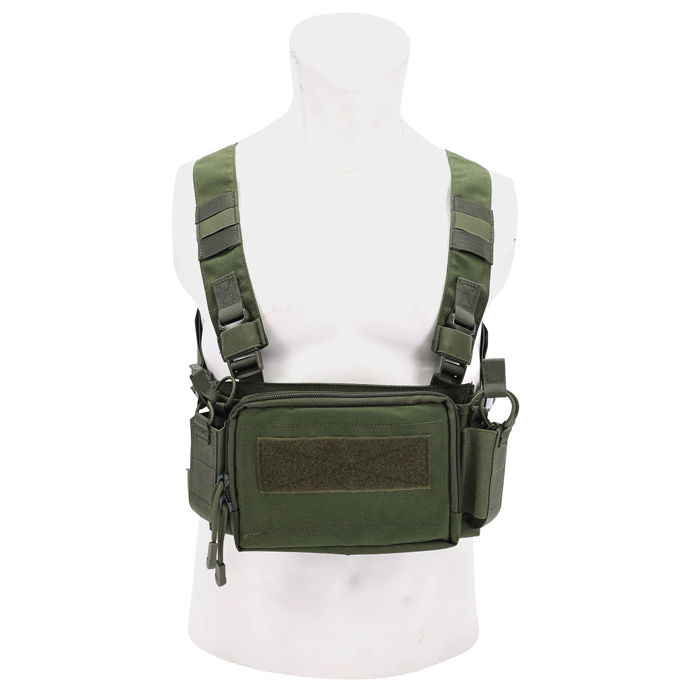SINAIRSOFT Tactical Chest Rig Vest CRM Harness M4 5.56 Magazine Insert Flatback