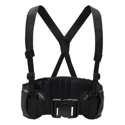 SINAIRSOFT Tactical Molle Waist Padded Belt w/ Suspender Combat Hunting Belts
