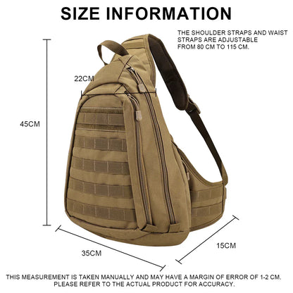 SINAIRSOFT Tactical Backpack 14 Inches Laptop Chest Bag Shoulder Bags