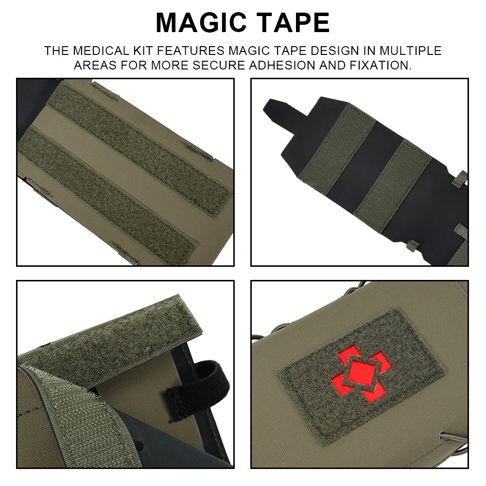 SINAIRSOFT Tactical Medical Pouch Detachable First Aid Kit Laser Cut EDC MOLLE IFAK Pack