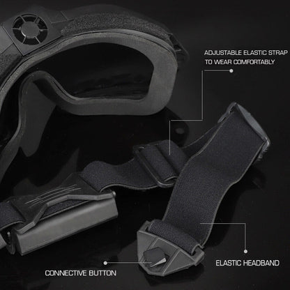 SINAIRSOFT Tactical Goggles Glasses Anti-Fog Anti-Shock Fan Eye Protect