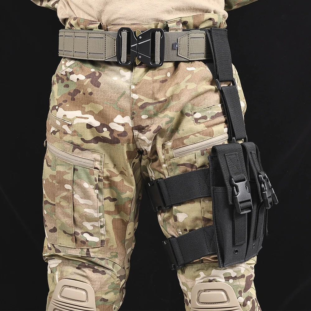 SINAIRSOFT Tactical Drop Leg Magazine Pouch Triple Mag Holder Clip Thigh Bag