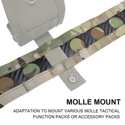 SINAIRSOFT Tactical Bison Belt MOLLE Quick Release D-Ring Buckle Belt Waistband Lightweight