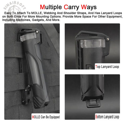 SINAIRSOFT Tactical Battery Box Storage Case Molle Batteries Holder Waterproof