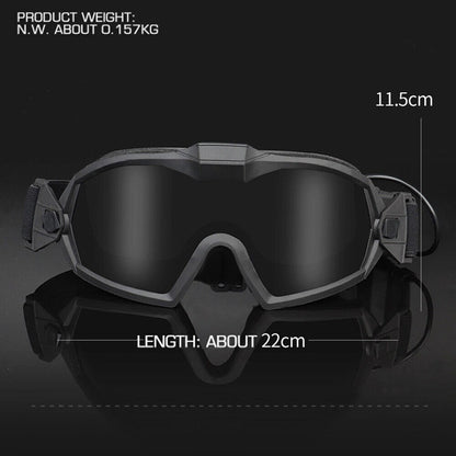SINAIRSOFT Tactical Goggles Glasses Anti-Fog Anti-Shock Fan Eye Protect